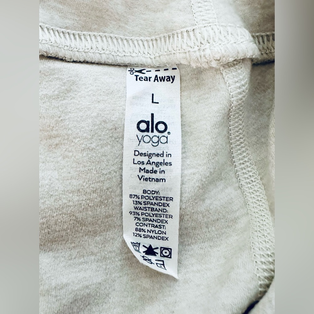 ALO Yoga Alosoft Women’s Lounge Leggings Heathered Oatmeal - Size Large - Picture 6 of 6